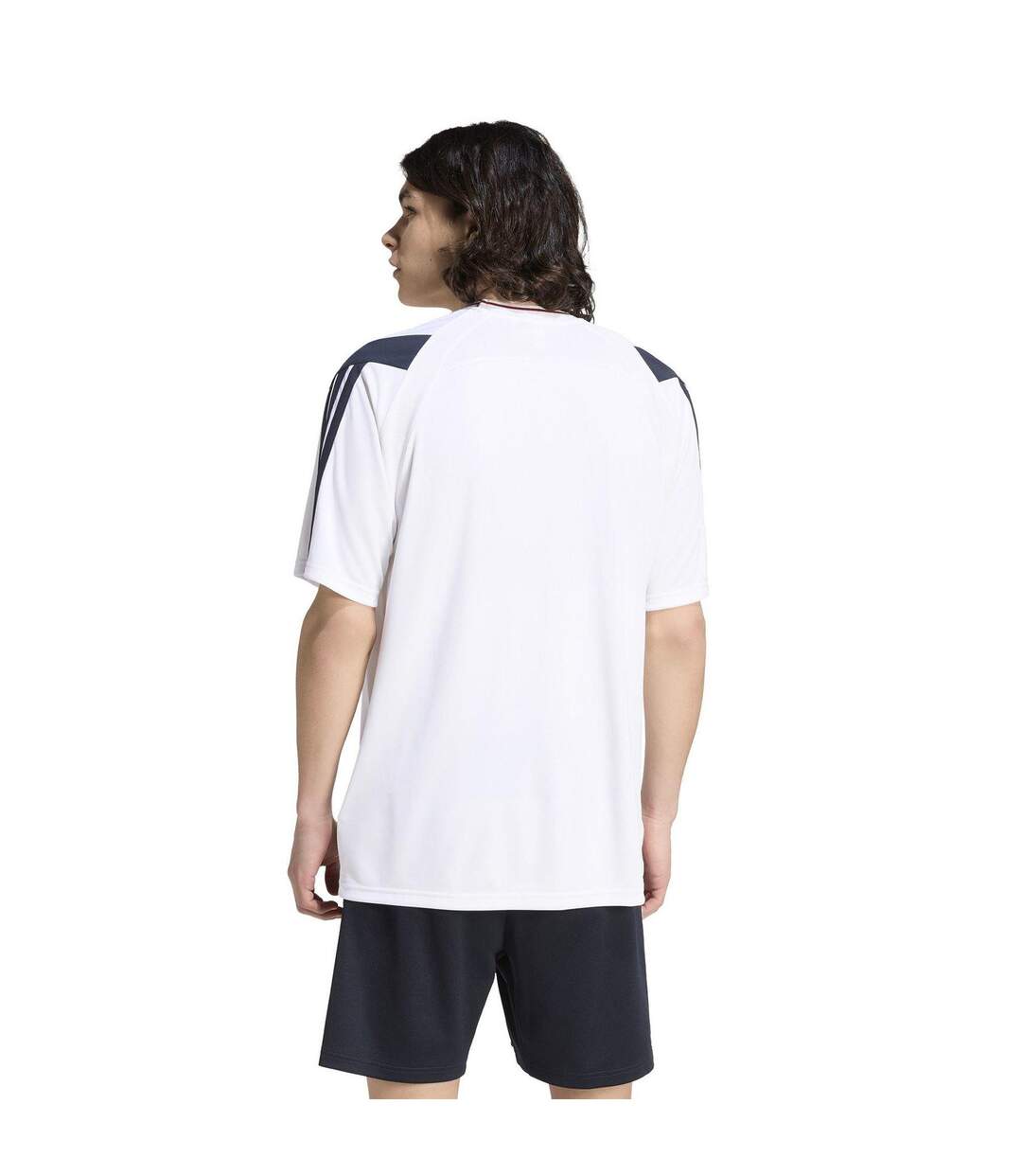 T-shirt Manches Raglan Hot Homme Blanc Rouge Adidas-3