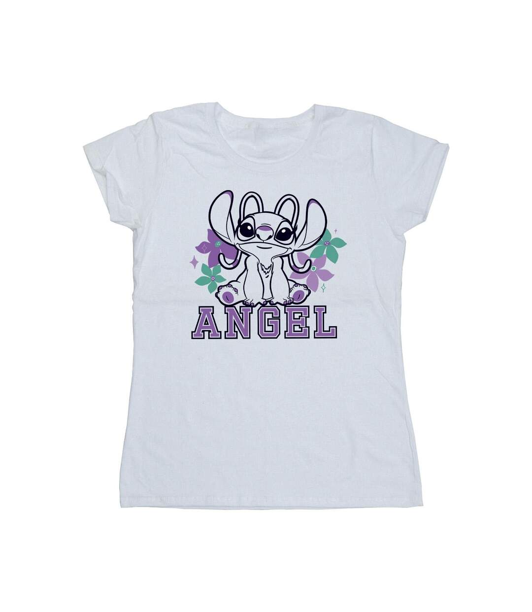 Disney T-shirt en coton Lilo & Stitch Angel Femme/Femme (Blanc) - UTBI25589-1