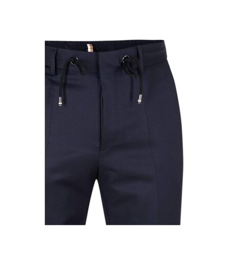 Mens H-genius Straight Leg Trousers Dark Blue Boss