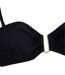 Womens/ladies Leopard Print Bikini Top Black Chelsea Peers-3