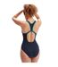 Maillot De Bain 1 Pièce Motif/style Abstrait Femme Bleu Marine Rose Abstrait Speedo-3