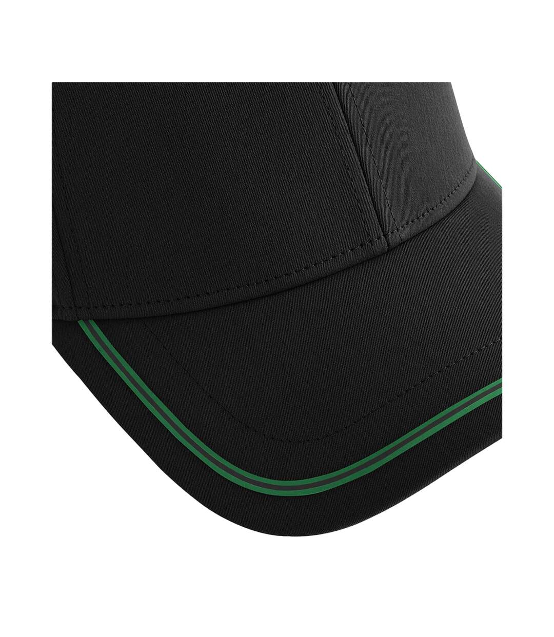 Casquette De Baseball Match Day Noir Vert Kelly Beechfield-4