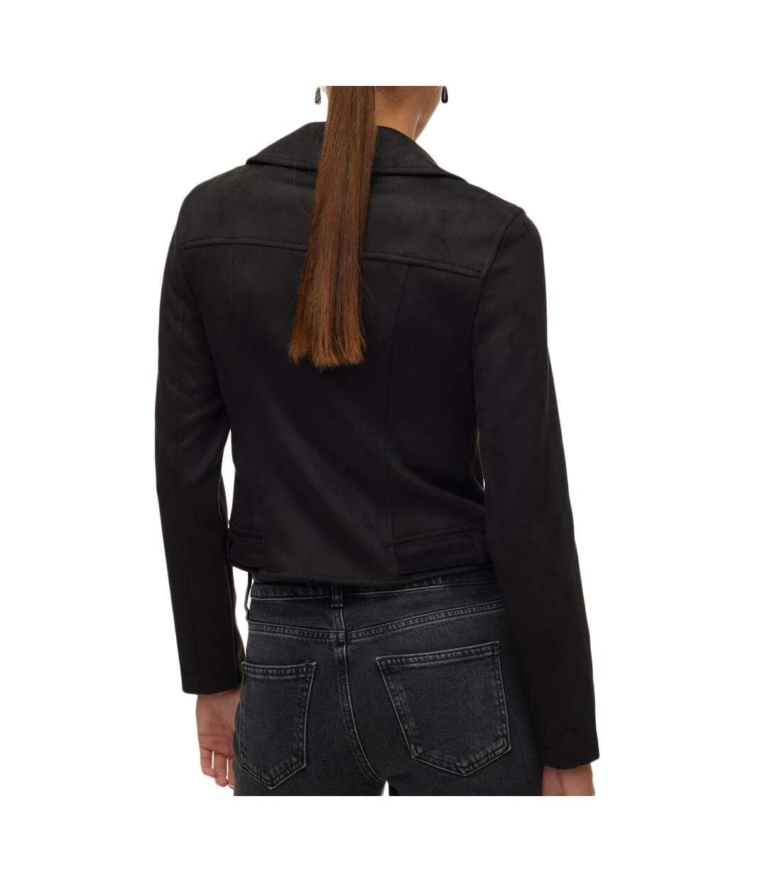 Veste noire femme vero moda biker-2