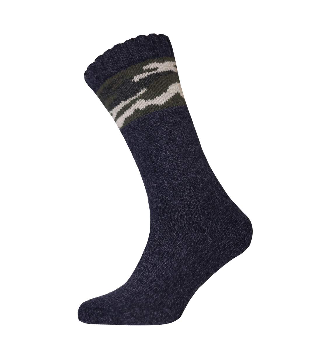 Mens camo heavy gauge boot socks navy Generic-1