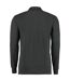 Mens Pique Long-sleeved Polo Shirt Graphite Kustom Kit-2