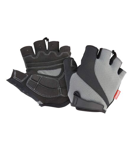 Unisex Adult Summer Fingerless Gloves Grey Black Spiro