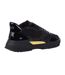 Mens Pacific 2.0 Nappa Leather Chunky Flat Trainers Black Yellow Lavair-2