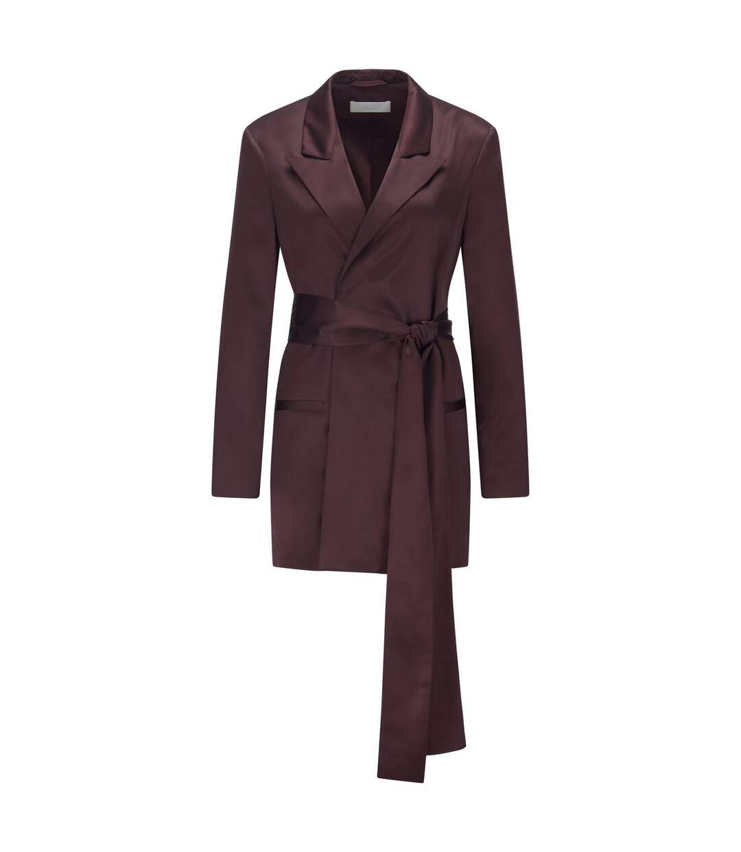 Womens/ladies Jishina Satin Wrap Blazer Red Boss-2