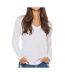 T-Shirt manches longues blanc femme superdry studios - l-1
