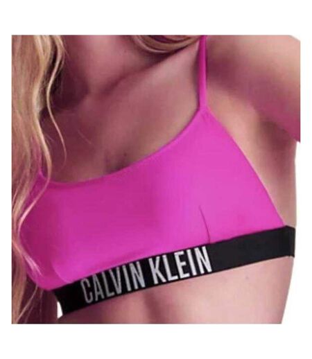Haut De Maillot De Bain Motif/style Deux Tons Femme Violet Calvin Klein