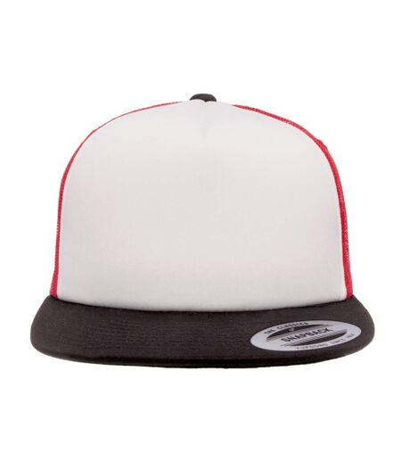 Flexfit By Yupoong Foam Trucker Cap With White Front (Red/White/Black) - UTRW7571