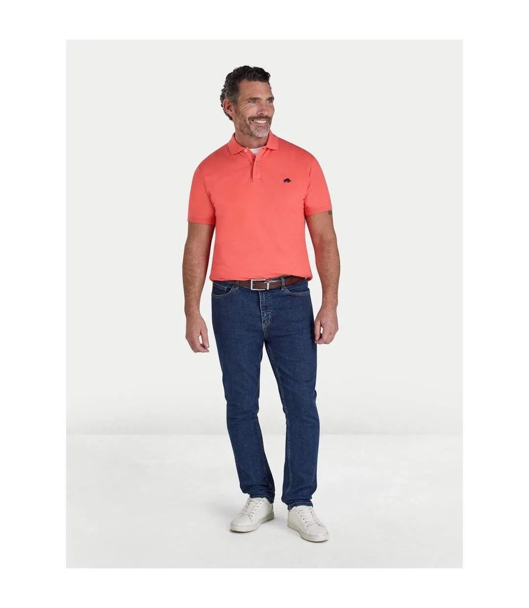 Polo Classic Homme Corail Foncé Raging Bull-3