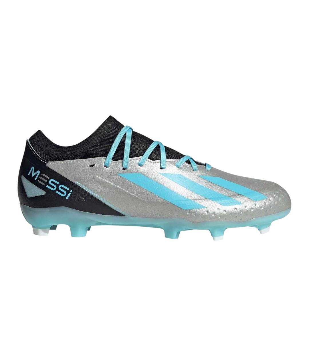 Mens X Crazyfast League Coated Firm Ground Football Boots Silver Blue Black Adidas-1