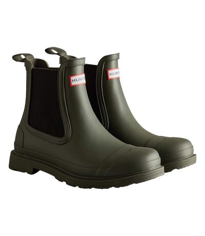 Mens Commando Chelsea Boots Dark Olive Hunter