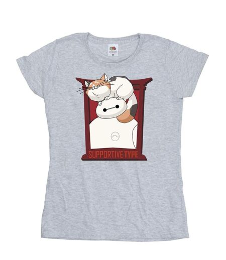 Disney - T-shirt BIG HERO BAYMAX FRAME SUPPORT - Femme (Gris chiné) - UTBI13277