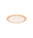 Lot de 6 Assiettes Plates Yucatan 26cm Blanc & Orange-2