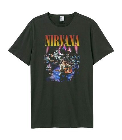 Amplified Unisex Adult Unplugged In New York Nirvana T-Shirt (Charcoal) - UTGD1775