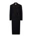 Womens/ladies Waxed Lapel Collar Longline Jacket Black Boss-2
