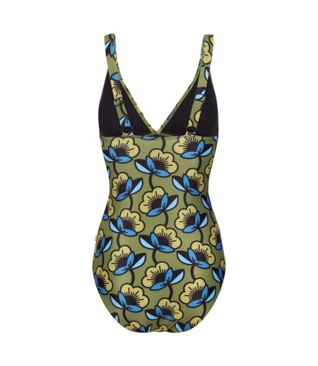 Maillot de bain 1 pièce orla kiely femme vert kaki Regatta