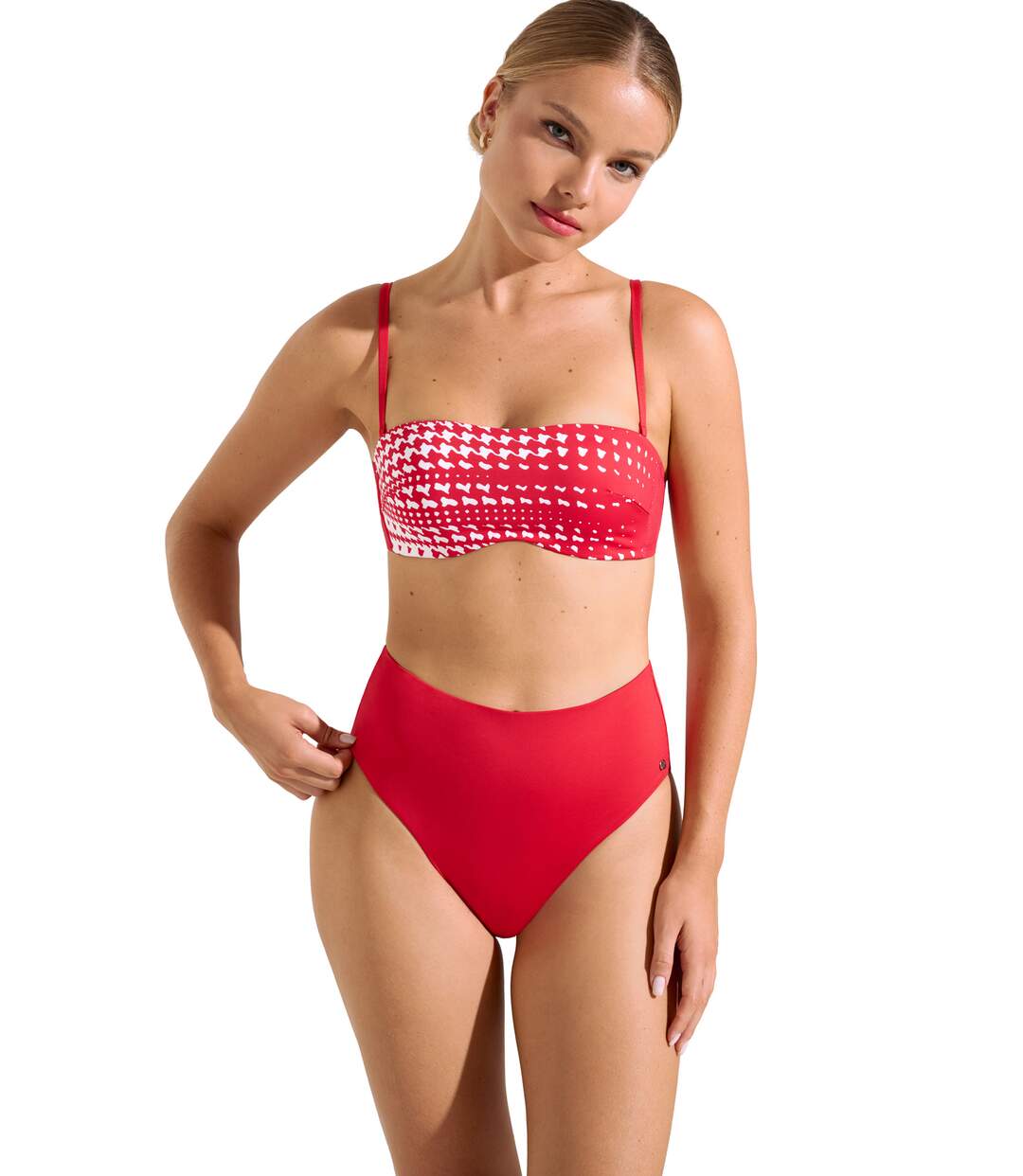 Bas maillot slip de bain échancré taille haute Quito Lisca-2