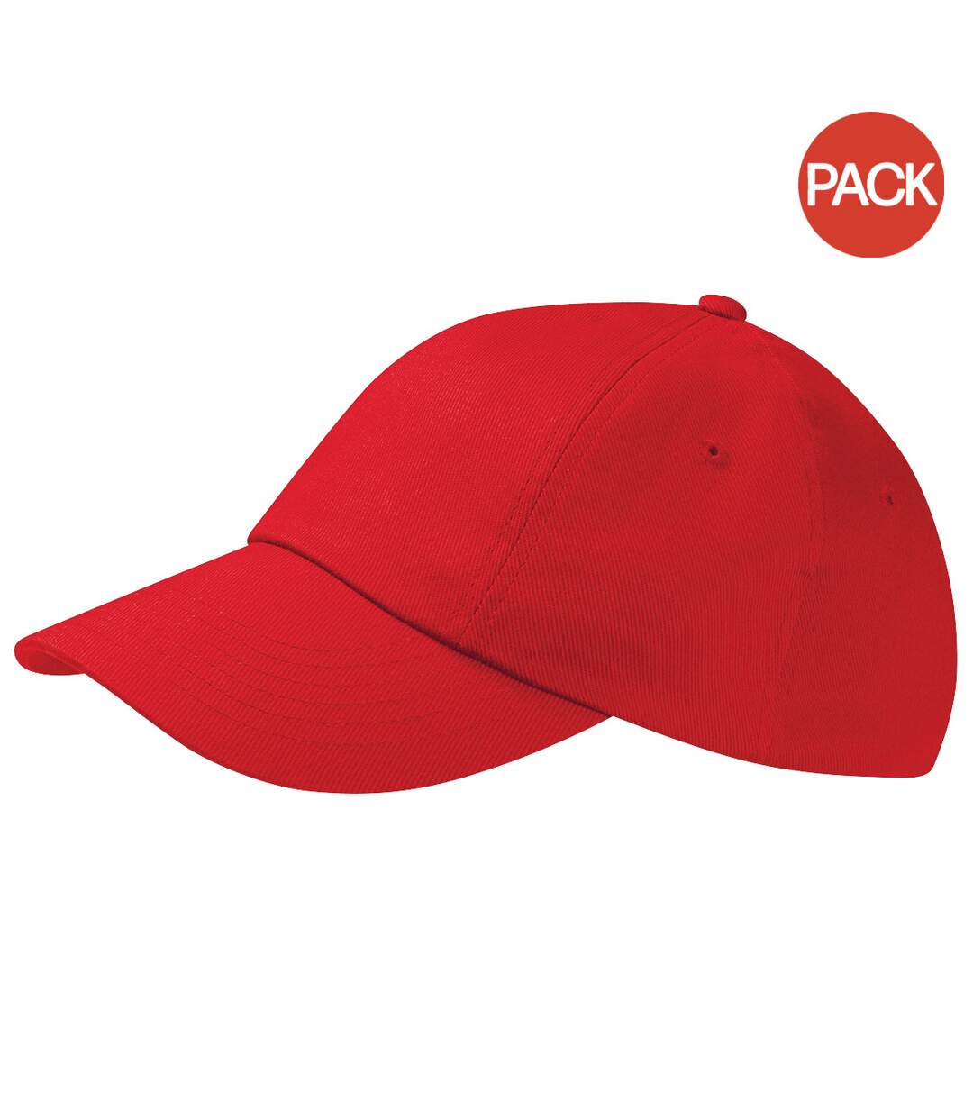 Lot de 2  casquettes adulte rouge Beechfield-1