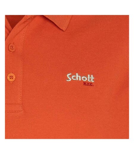 Polo Orange Homme Schott S0022