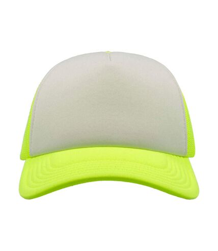 Lot de 2  casquettes rapper adulte jaune fluo / blanc Atlantis