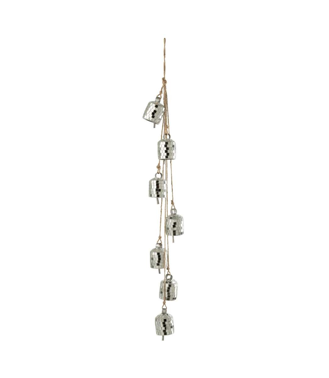 Suspension de Noël 7 Cloches 45cm Argent-1