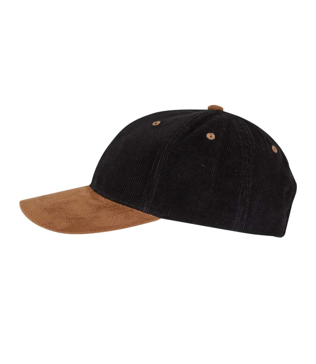 Casquette Corduroy Suade Adulte Noir Caramel Flexfit-4