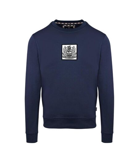Mens Ribbed Sweatshirt Navy Aquascutum