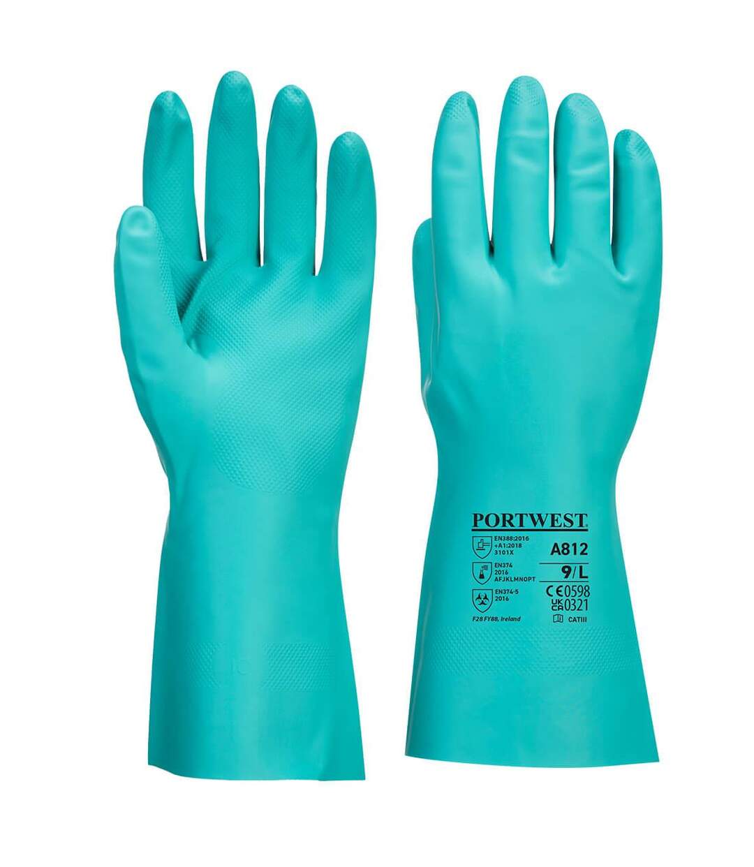 Unisex adult a812 nitrosafe plus chemical gauntlet xl green Portwest-1