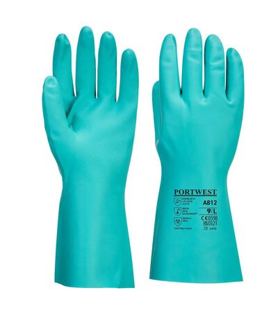 Unisex adult a812 nitrosafe plus chemical gauntlet m green Portwest