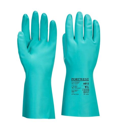 Unisex adult a812 nitrosafe plus chemical gauntlet s green Portwest