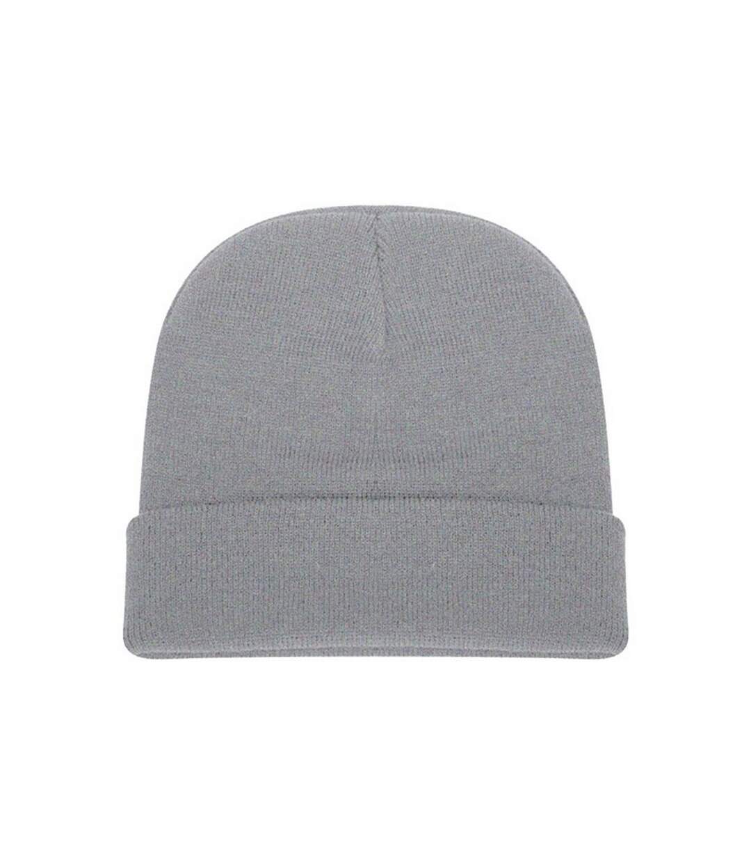 Bonnet tricoté avec revers mixte gris perle Absolute Apparel-3