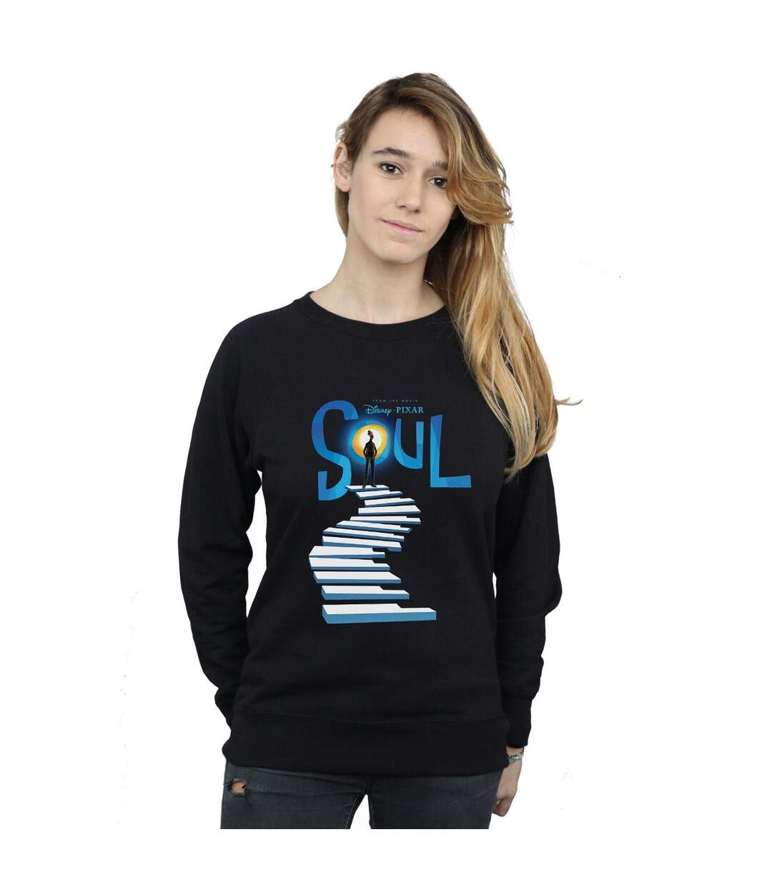 Disney Sweatshirt Womens/Ladies Soul Poster Art (Noir) - UTBI36409-2