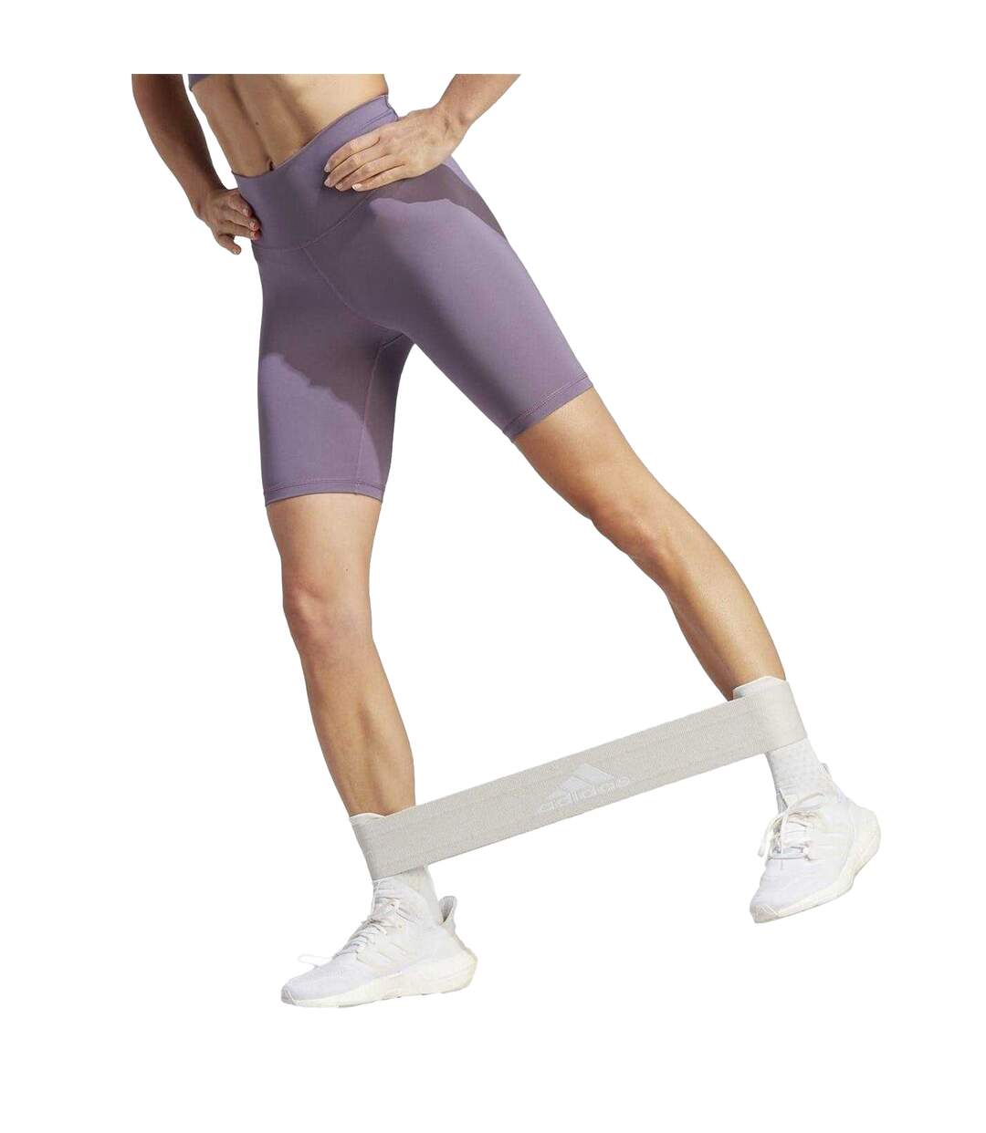 Womens/ladies Optime Cycling Shorts Shadow Violet Adidas-4