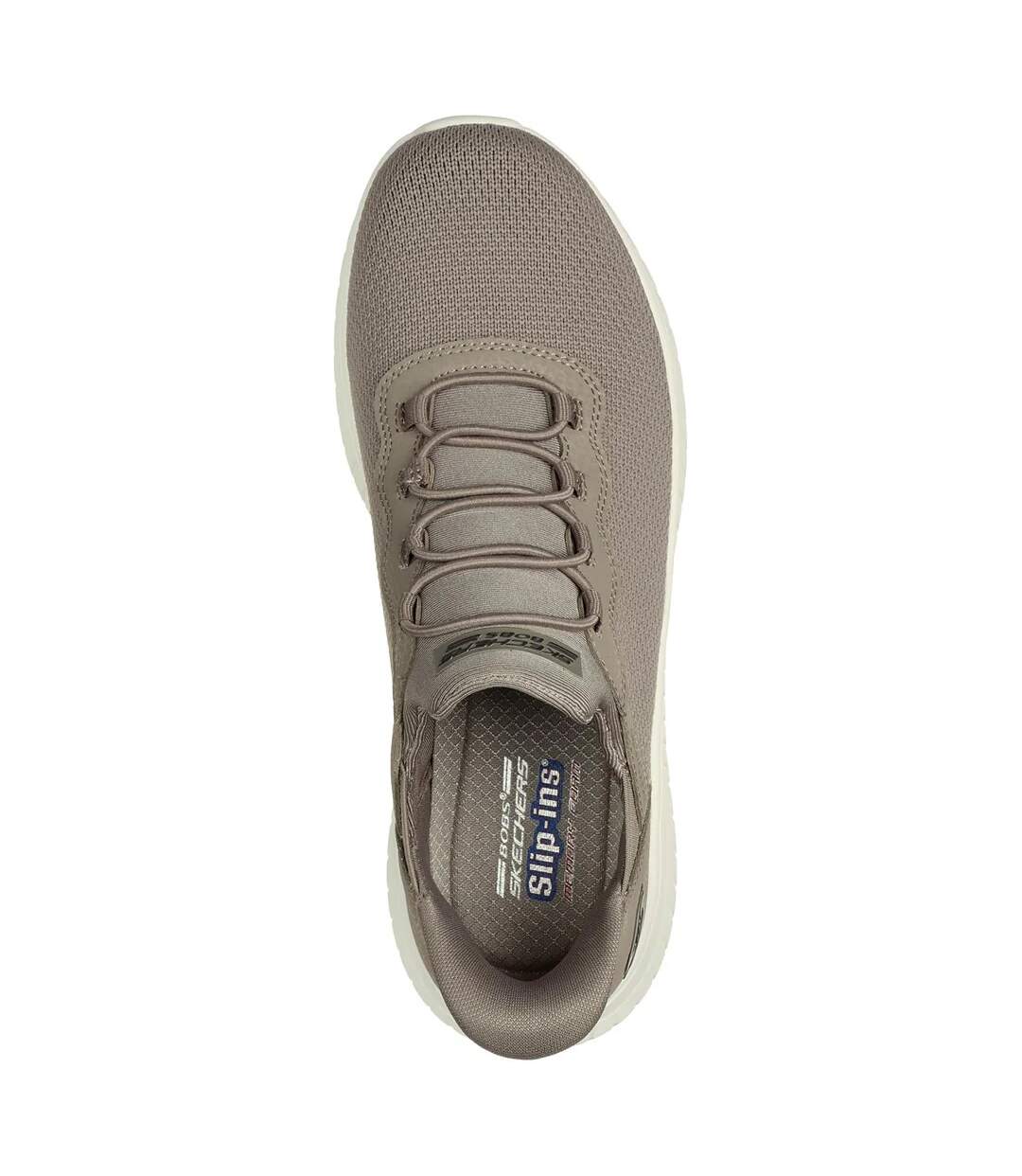 Womens/ladies Bobs Sport Squad Chaos Trainers Taupe Skechers-4