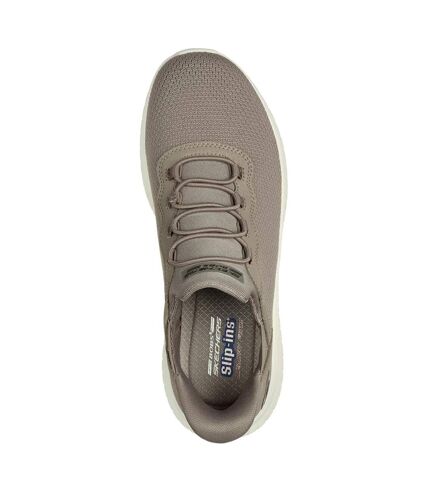 Womens/ladies bobs sport squad chaos trainers taupe Skechers