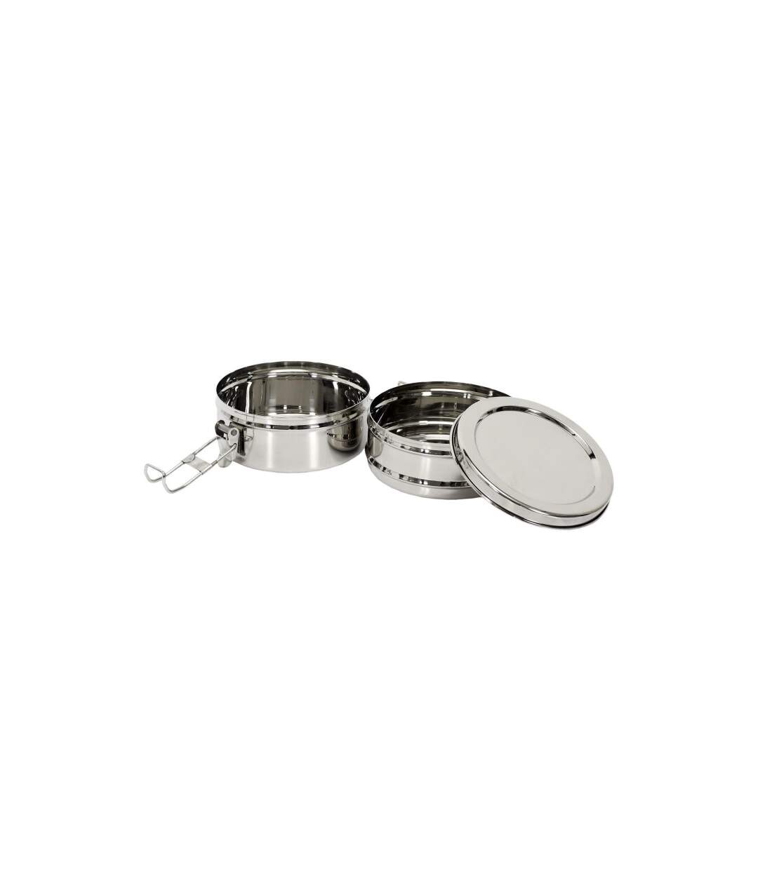Lunch Box Ronde 2 Niveaux 80cl Inox-5