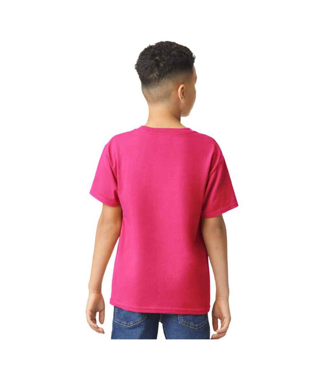 T-shirt enfant rose Gildan-2