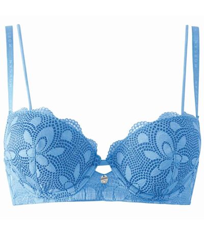 Soutien-gorge ampliforme coque moulée bleu Sarah Dentelle