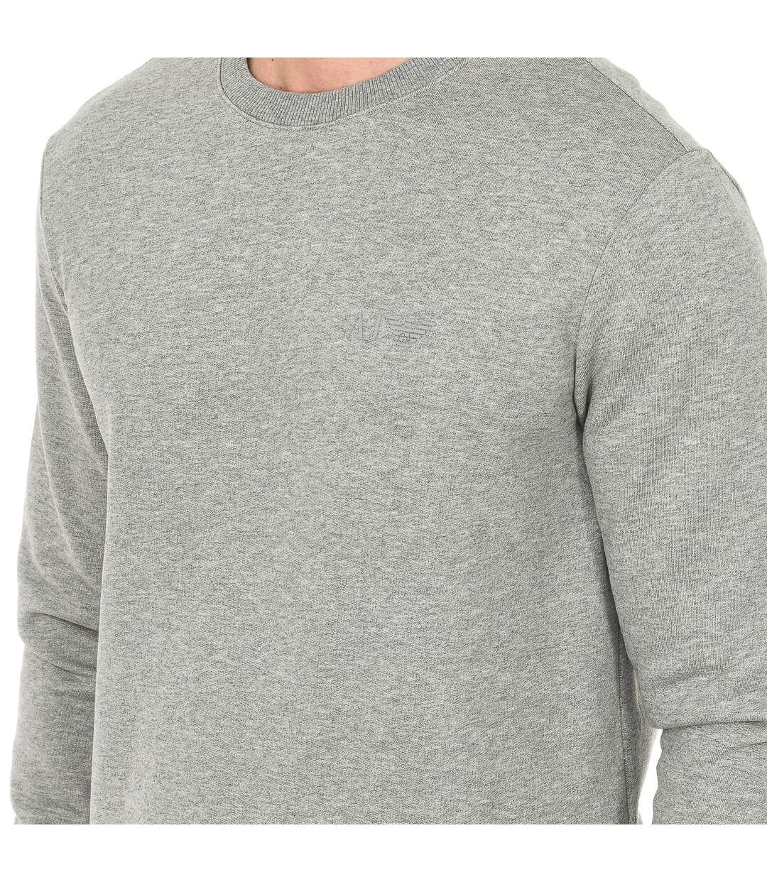 Men's long-sleeved crew-neck sweatshirt 7V6M69-6JQDZ