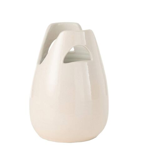 Vase Déco avec Anses Pure Nature 30cm Blanc