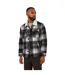 Mens Checked Brushed Jacket Black Cream Orange Brave Soul-2