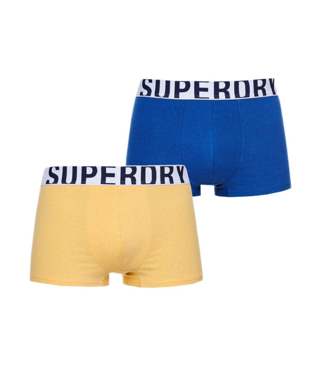 x2 Boxers Jaune/Bleu Homme Superdry M3110345A - L-1