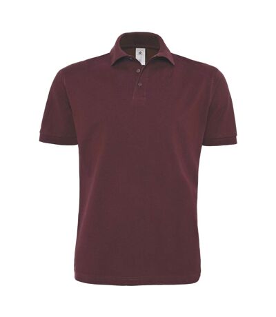 Polo lourd manches courtes - homme - PU422 - rouge bordeau