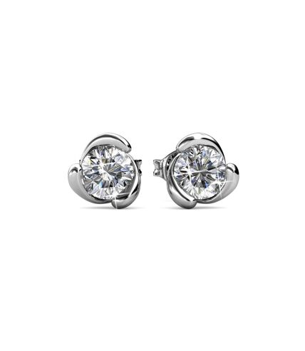 Boucles d'oreilles Rose Crystal - Cristal d'Autriche