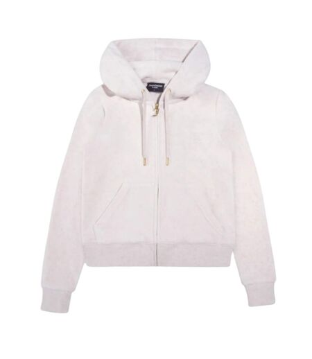 Veste À Capuche Robertson Femme Blanc Cassé Chiné Juicy Couture