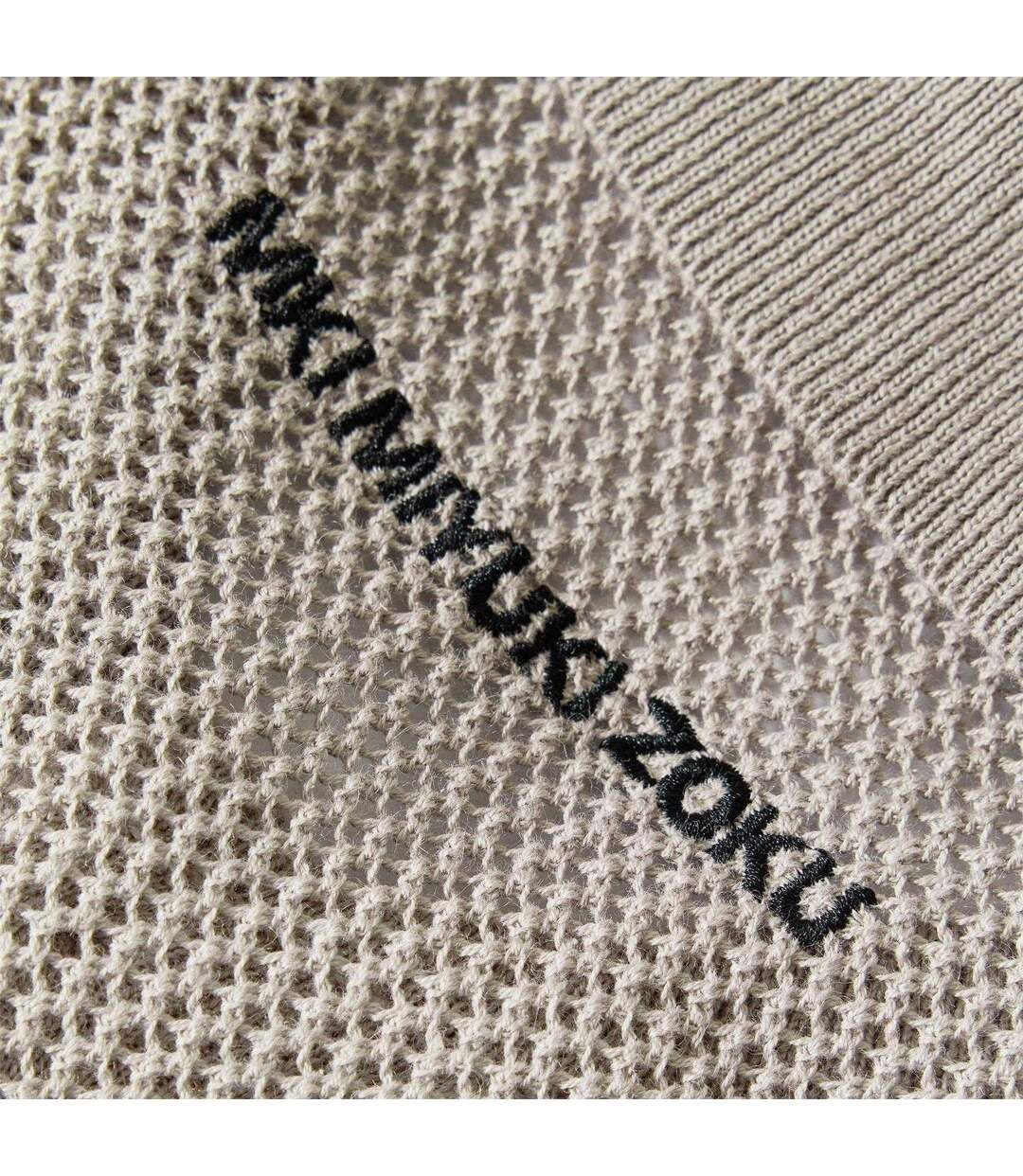 Mens Knitted Long-sleeved Shirt Taupe MKI MIYUKI ZOKU-4