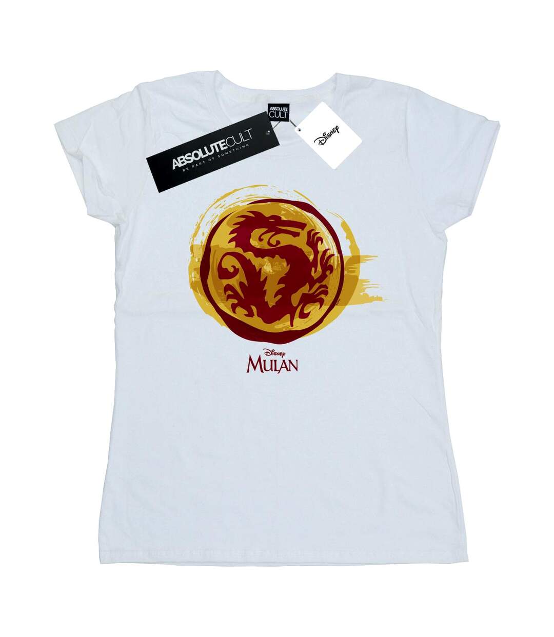 Disney - T-shirt MULAN COURAGE DRAGON SYMBOL - Femme (Blanc) - UTBI16252-1